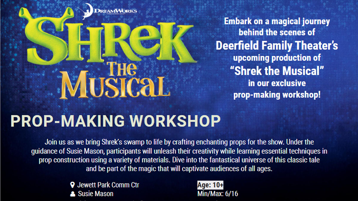 Shrek the Musical: Prop-Making Workshop at Jewett Park Community Center